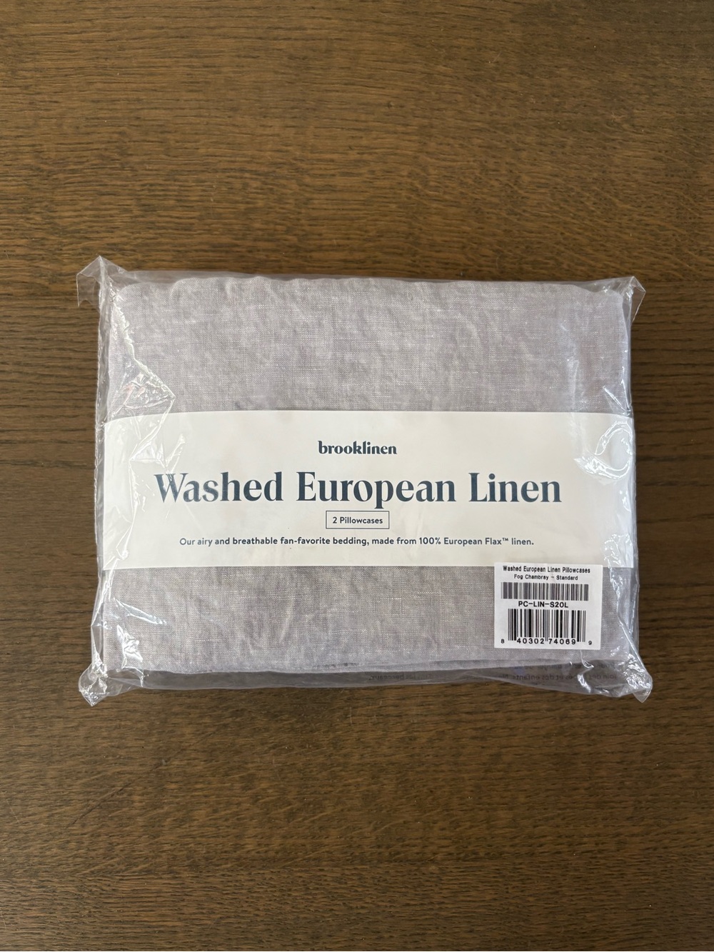 Brooklinen Washed European Linen Pillowcase Set Standard